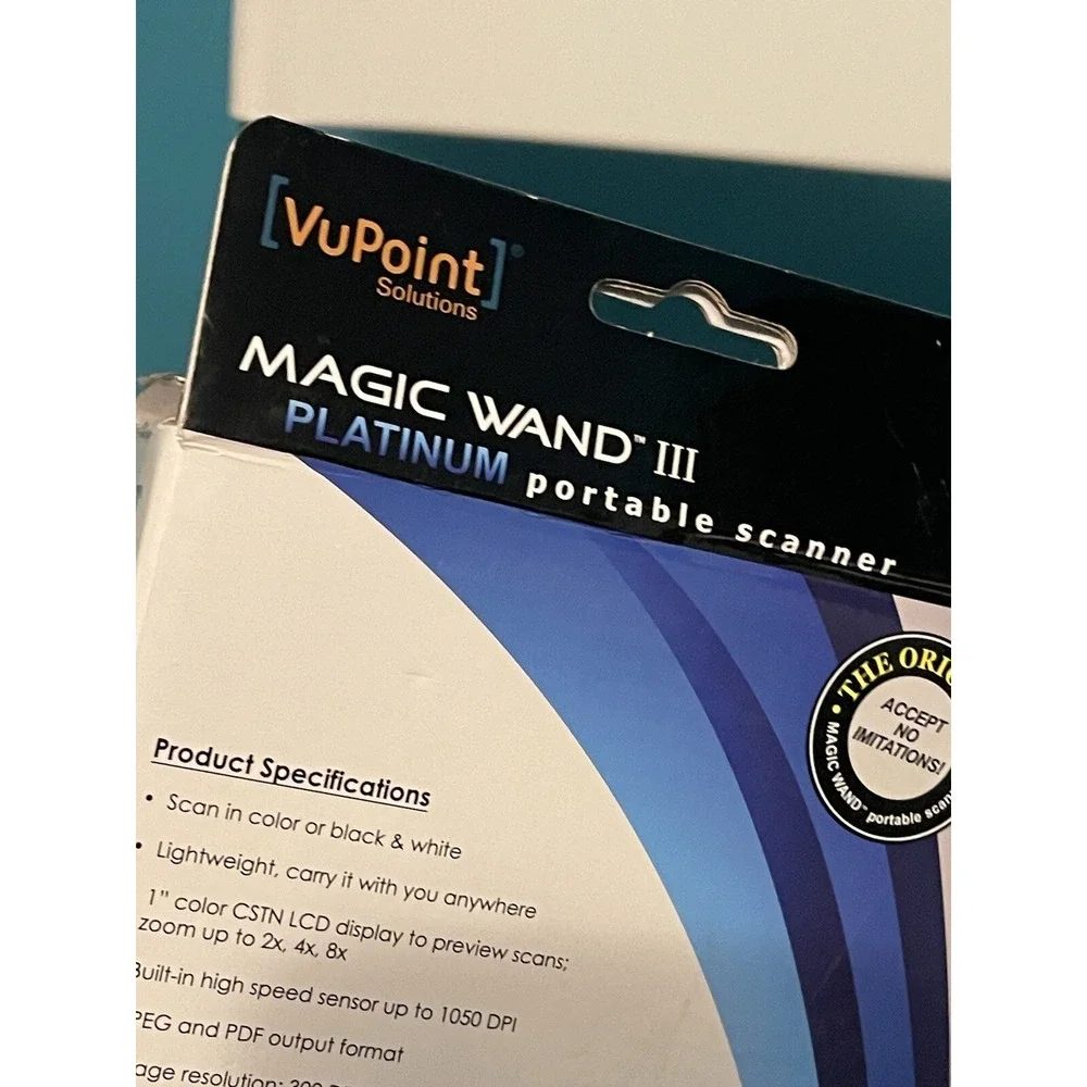VuPoint,Magic Wand III Portable Scanner White/Grey Leopard, ST442GLP New (24)